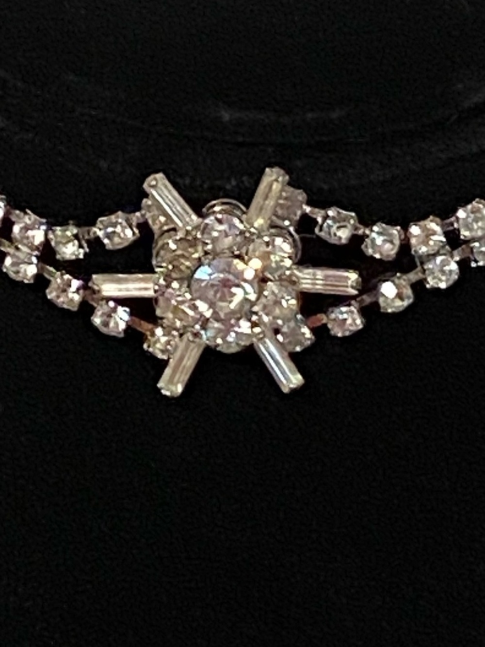 vintage rhinestone necklace